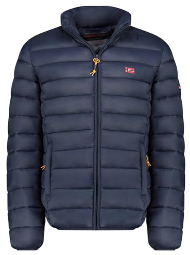 Geographical Norway Amigolor Men Basic - Chaqueta Cortavientos Para Hombre - Chaqueta Impermeable De Manga Larga - Ideal Para La Temporada De Senderismo Primavera Verano Otoño Invierno (Marino L)