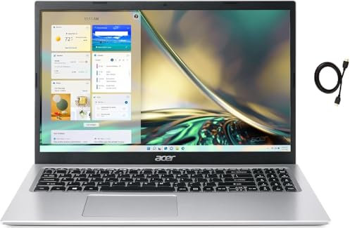 acer Aspire 3 A315 15.6 FHD Premium Laptop, 11th Gen Intel 4-Core i7-1165G7 Upto 4.7GHz, 8GB RAM, 1TB PCIe SSD, Intel Iris Xe Graphics, WiFi 6, Windows 11 Home + HDMI Cable, Silver