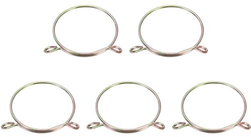 sourcing map Fuel Line Hose Clips, 5Pcs 72mm ID 80mm Max. ID 304 Stainless Steel Water Pipe Air Tubing Spring Hose Clamps for Motorcycle Scooter ATV, Zinc Plated