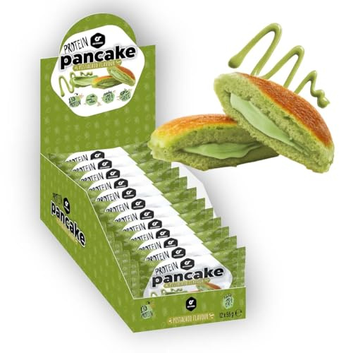 Go Fitness Nutrition – Protein Pancake – Pistachio – 12-Pack – Pancakes Protéinés, Faible en Sucre, Goût Pistache, Petit Déjeuner ou Collation