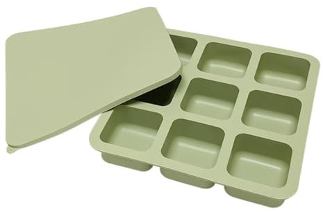 Grand plateau avec couvercle, moules de congélation en silicone à 9 grilles pour soupe, sucettes glacées, aliments pour bébé, bac à glaçons à whisky anti-fuite pour cocktails, cuisine et congélateur