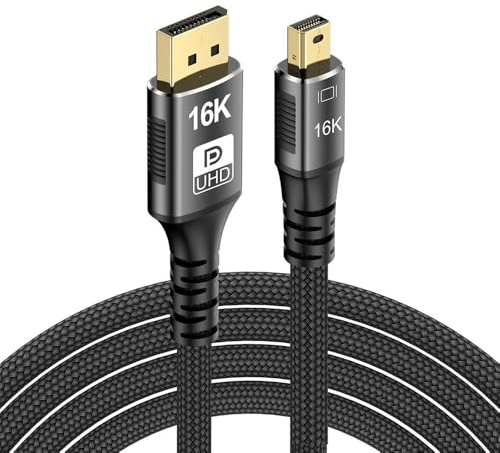 xiwai 16K 60 Hz Mini DisplayPort 2.1 Mini-DP 2.0 auf DP-Kabel 8K 120 Hz Ultra-HD UHD-kompatibler FreeSync G-Sync-Gaming-Monitor 4090 7900