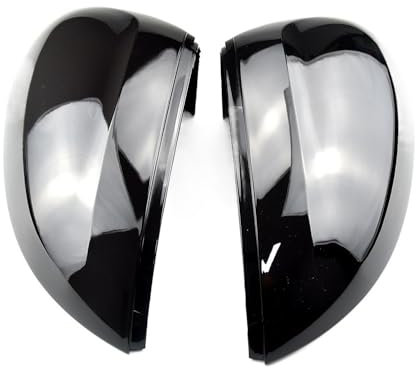 Spiegelkappen Auto Spiegel Abdeckung Helle Schwarz Rückspiegel Abdeckung Schutz Kappe Auto Styling Für Passat B8 CC Für Arteon Für R Linie Seitenspiegel Abdeckkappen(Bright black)