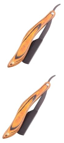 VALICLUD 2 Piezas Maquinilla De Afeitar Acero Hombres Hoja Única Afeitadoras Maquinillas De Afeitar Herramienta De Afeitar Manual Herramienta De Estilo De Barba Estadía Madera