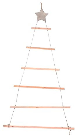 Ciieeo Weihnachtsbaum Hängende Holzleiter Selbstgemacht Wandbehang Äste Mit Bindfaden Weihnachtsdeko