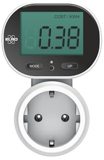 ELRO EM5000 Plug-in Energiemessgerät | Einblick in Energieverbrauch und -kosten | Kippbares Display | bis 3600W