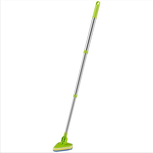 tedohamgan Bathroom Scrubber - Scrub Brushes For Cleaning - Extendable 2 In 1 Tile Scrubber With Adjustable Head, Detachable Clean Brush Sponge For Baseboard Bathroom Bathtub Floor Wall