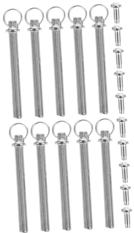 Hemobllo 10set Rivetti in Metallo e Bulloni Per Albero Di Ventaglio Kit Di Ricambio Fissaggi Di Riparazione Per Ventaglio Portatile in Bambù Argento
