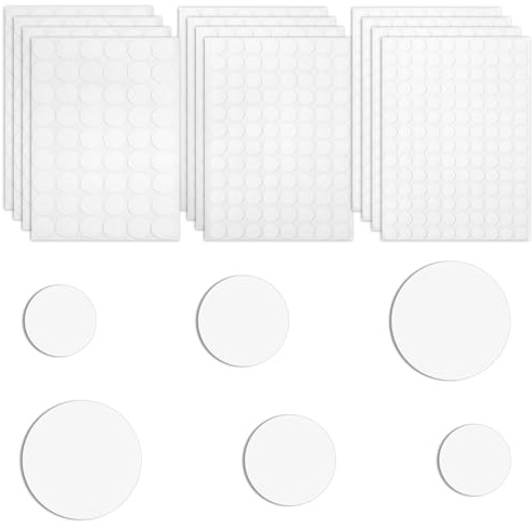 1160 Pcs Self-Adhesive Screw Cover Caps PVC Self-Adhesive Screw Hole Stickers 12mm 15mm 21mm White Dustproof Furniture Decals for Cabinet Table Wardrobe
