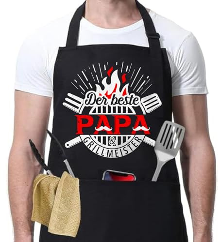Wryzorix Geschenke Für Papa, Vatertagsgeschenk Grill Lustige Grillschürze Weihnachtsgeschenke Vatertag Geschenk, Männer Geschenke Geburtstag Papa Geschenk Weihnachtsgeschenke für Papa
