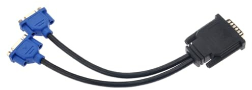 OUNONA Cavo Adattatore Doppio Vga Femmina Splitter Video per Monitor Vga Compatibili Connettore Maschio Pin Nero e Blu per Schede Grafiche Desktop e Proiettori