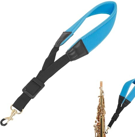 Tenor Saxophon Halsgurt Verstellbarer Saxophontragegurt Altsaxofon Gurt | Weich Gepolsterter Instrumententräger Mit Metallhaken Für Jugendliche Spieler Studenten Profis Anfänger