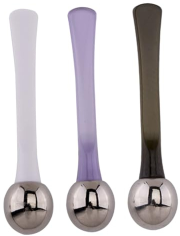 IWOWHERO 3 Stück Teiliges Augenmassagegerät aus Zinklegierung Multifunktionaler Metallspatel für Augencreme Gesichtsmaske und Hautpflege Fördert Durchblutung Geeignet für Empfindliche