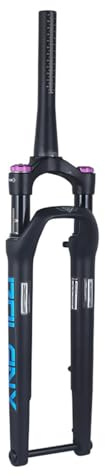 HZXQCVB Axe Traversant 700C Vélo De Route Fourche À Suspension Air Course 50mm Tube Conique De 1-1/2'' Vélo De Gravel Fourche Avant Frein À Disque Verrouillage Manuel(Blue)