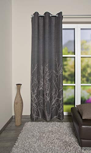 Home fashion ÖSENSCHAL DEKOSTOFF Jacquard, Stoff, braun, 245 x 120 cm