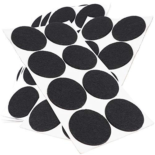 Adsamm® / 40 x deslizantes de Fieltro autoadhesivos/Negro/ø 50 mm/Redondo/Deslizantes de Fieltro para Muebles de 3,5 mm de Grosor/Deslizantes para Muebles y Suelos