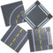 Road Baseplates 25x25cm Building Brick Base Plate | Compatible with LEGO Blocks, Building Bases for City Roads, Towns and Garages and More | Variety Pack