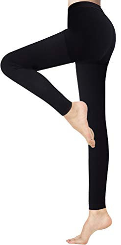 LUODITO Medizinische Kompressionsstrumpfhose für Damen, 20–30 mmHg, blickdicht, abgestufter Stützschlauch für Vericose Venen Ödeme, Fußlos, Schwarz, L (Packung Con 1)