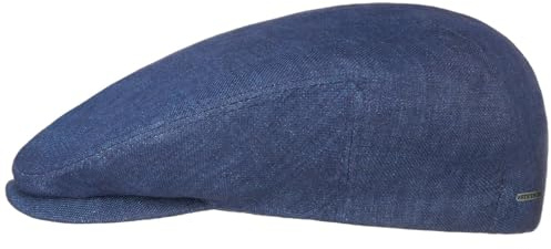 Stetson Just Linen Flatcap Schirmmütze Uni einfarbig Made in EU Damen und Herren Frühling Sommer