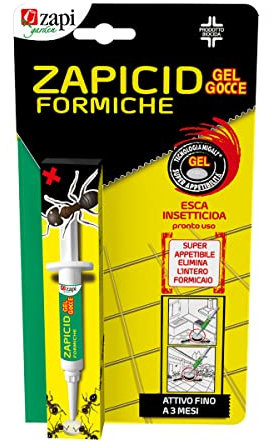 Zapi Garden | Zapicid Gel Gocce Formiche - Esca Insetticida Gel Formiche in Gocce, Esca Insetticida Formiche in Gocce Gel Pronto Uso, Formiche Insetticida, Insetticida Esterno ed Interno, 5g