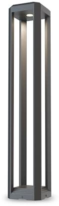 MAYTONI DECORATIVE LIGHTING LED Moderne Außenbeleuctung, IP65, Rechteckig Laterne, Pollerleuchte, aus Aluminium, Schwarz, Nordic Design, für Garten, Terrasse, LED inklusive 3000K 12W