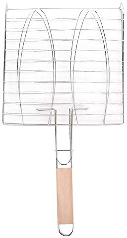 Cesta de Parrilla Portátil, Red Plegable de Acero Inoxidable, Mangos Antiadherente, Red para Barbacoa, Malla para Barbacoa, Cesta para Carne de Pescado, Accesorios para Acampar al Aire Libre Estante