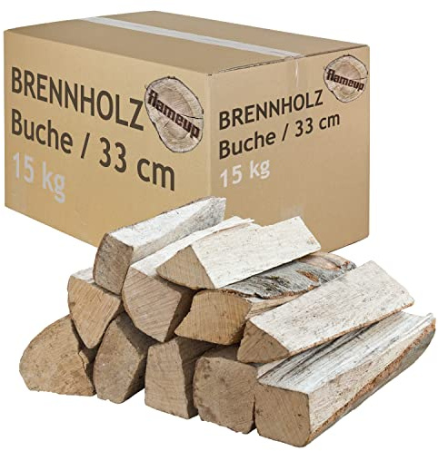 Brennholz Buche Kaminholz 33 cm Holz 15 kg Für Ofen und Kamin Kaminofen Feuerschale Grill Feuerholz Buchenholz Holzscheite Wood flameup