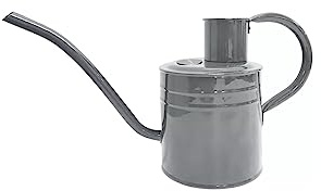 Kent & Stowe Arrosoir intérieur de 1 L en Gris Chaud, arrosoir galvanisé résistant à la Rouille avec poignée et Long Bec, Outils de Jardin Classiques Tout au Long de l'année en Acier