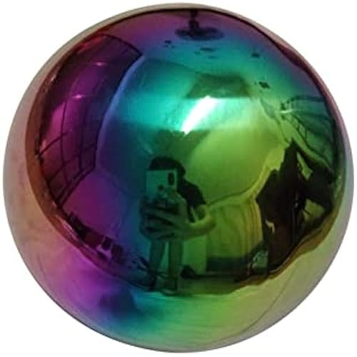 HRTLSS Colorful Stainless Steel Gazing Ball, Mirror Polished Hollow Ball Reflective Garden Sphere, Home Garden Ornament Decoration Shooting Decorative Sphere (30cm)