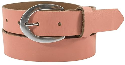fashionchimp Basic Damengürtel aus 100% echtem Leder, glänzende Gürtel-Schließe, Breite ca. 2,8cm, Made In Germany