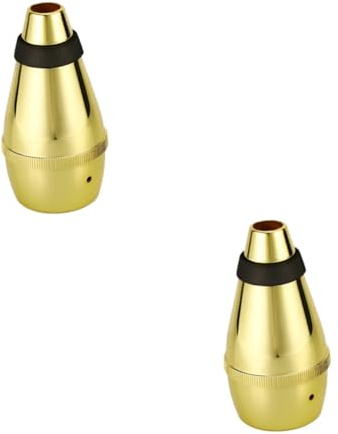 ibasenice 2 Stück Übungsdämpfer Für Trompete Goldener Trompetendämpfer Für Intonation Exquisites Und Helles Design