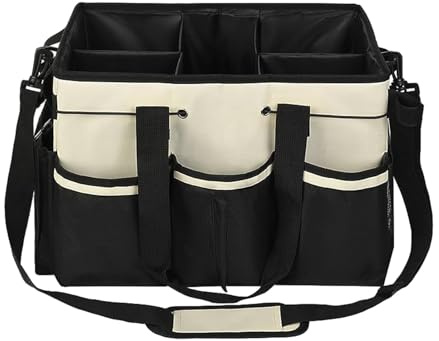 Grand Panier de Rangement et Nettoyage | Seau Avec Poignée et Sac à Sangle Réglable pour Femme de Ménage