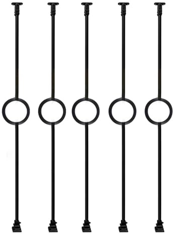 Interior Stairs Fence Baluster, 95cm Tall Handrail Railing Pillar for Straight Line/Spiral/Steep/Staircase Support Post, Cuttable Deckorators Baluster Column (Color : A-Style, Size : 5 Pack)