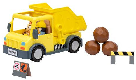 Bluey Dump Truck, With Load and Unload Feature, Get Some Work Done With Exclusive Hard-Hat and Muddy Bingo,
