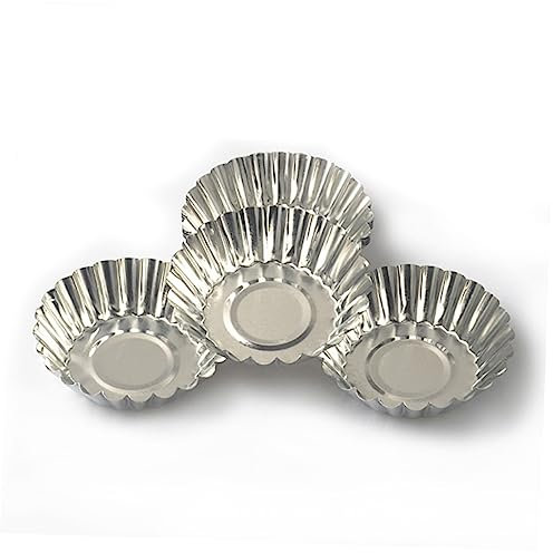 OKUMEYR 50pezzi Stampo Per Crostate e Muffin Metallo Da Antiaderente Utensili Da Forno Per Torte Cheesecake Tartellette e Dolci Vari