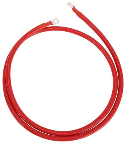 VekAuto 1 Pc Battery Inverter Cable 2 AWG Gauge 5.5FT 5/16 Lug Battery Cable Universal for Car Vehicle Boat RV Solar Tinned Copper Red