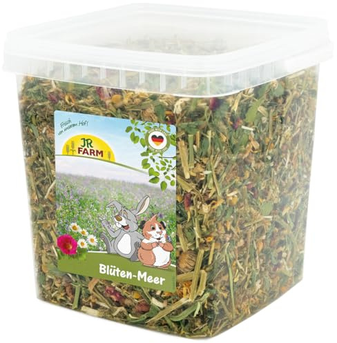 JR Farm Blüten-Meer 600 g im Eimer (Kräuter für Zwergkaninchen und Nager, Ergänzungsfuttermittel)