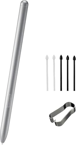 Penna Stilo di Ricambio per Samsung Galaxy Tab S10 FE S Pen, Stilo per Galaxy Tab S10 FE e Tab S10 FE+, Con punte/molle (senza Bluetooth), Argento
