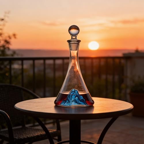 Carafe Whisky Cadeau Homme Original Cadeau Personnalisé Homme Cadeau de Mariage Carafe Vin en Verre Distributeur Alcool Cadeau pour Papa Carafe à Décanter Vin Bouteille de Vin Carafe Filtrante Verre
