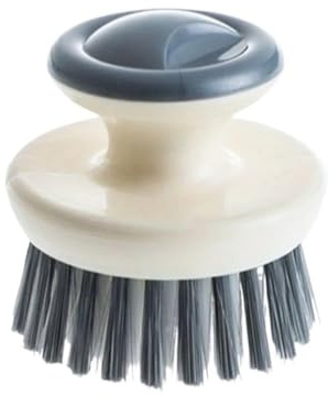 Eco-Friendly Dish Brush With Handle Kitchen Scrub Brush For Pots Pans Utensils Vegetables Natural Cleaning Brush Sustainable Gifts Durable Washing Up Brush Non Scratch Gentle Scrubbing Brush(2pcs-grey