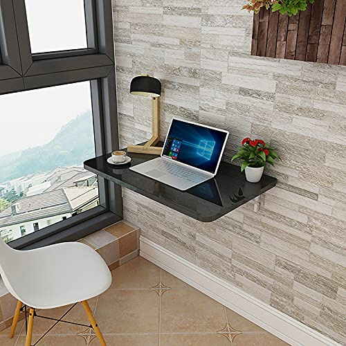 Escritorio de pared plegable para oficina en casa, mesa de ahorro de espacio, estación de trabajo, resistente, capacidad de carga de 40 a 60 kg, perfecto para laptop y configuración de estudio