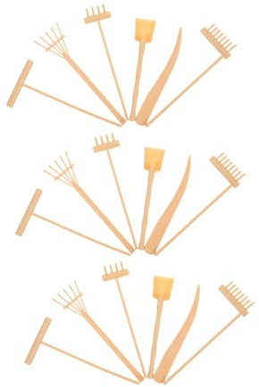 YARNOW 3 Set Miniature Zen Garden Accessories Mini Zen Garden Rake Tools Small Rakes for Desktop Rock Push Drawing Pen Sandbox Tools