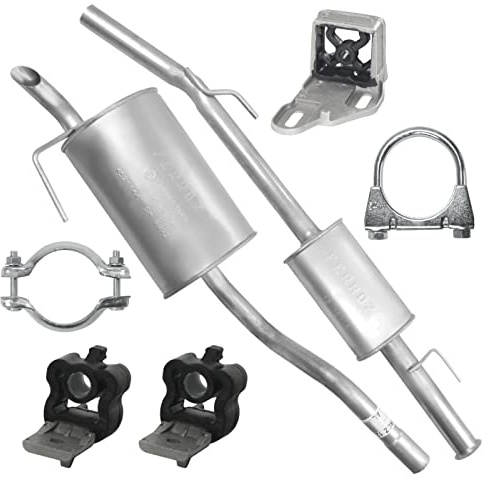 FERROZ Pot d’échappement arrière + Pot d’échappement central pour Renault Clio 2 II B 03.1998-04.2013 1.2i|1.4i|1.6i Hayon