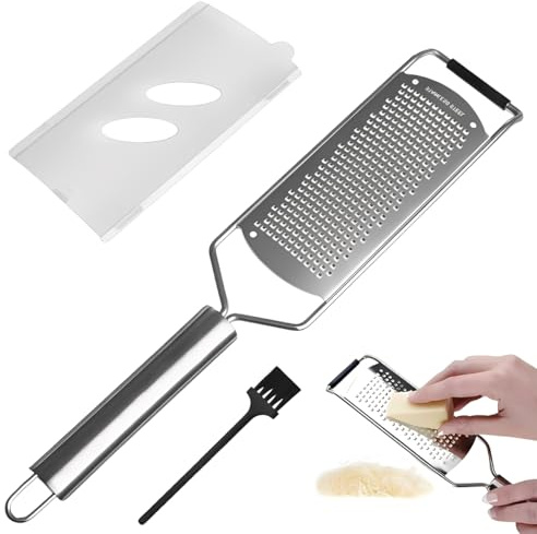 Lemon Zester & Cheese Grater, Professional Cheese Zester Grater, Handheld Kitchen Grater, Stainless Steel Micro Planes Grater, Used for Parmesan, Carrot, Potato, Lemon, Vegetable, Ginger, Garlic