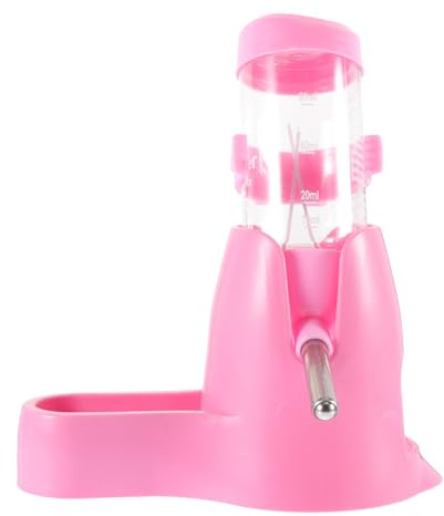 Gadpiparty Dispensador de Agua para Hámster de Plástico 80ml Botella de Agua para Mascotas Pequeñas Rosa Suministros de Alimentación para Cobayas y Roedores Pequeños Fácil de Reutilizable