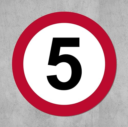 5 Mph road safety sign - 3mm Aluminium sign fitted with 2 strips Channel to rear for mounting on post 300mm x 300mm