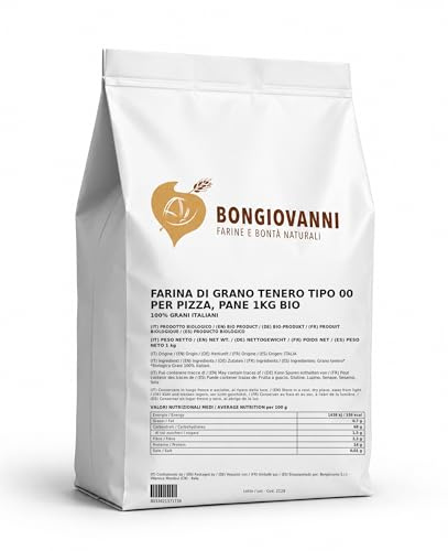 BONGIOVANNI FARINE E BONTA' NATURALI Farina di Grano Tenero Tipo 00 1Kg BIO