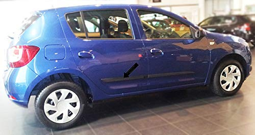 Spangenberg Seitenschutzleisten schwarz passend für Dacia Sandero II 2. Generation ab Baujahr 10.2012- F31 (3700031)