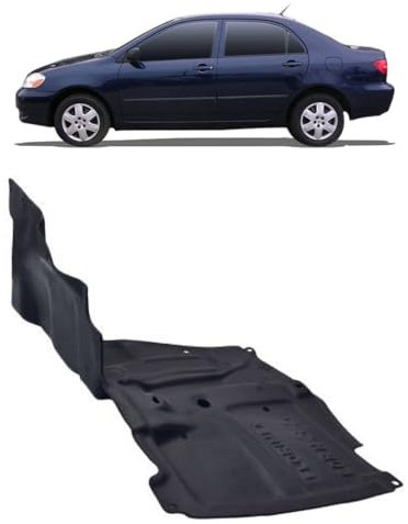 DM Autoteile 349007 Motor Unterbodenschutz rechts kompatibel für Toyota Corolla E120 ab 2001-2007