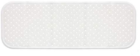 foolonli Badewannenmatte Wanneneinlage Weiß/Beige 96x34cm Naturkautschuk rutschfest Sänger Wannenschutz